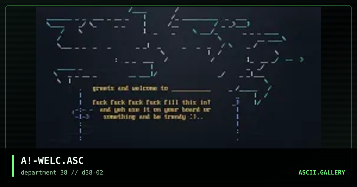 Welcome, by ascension, 1997