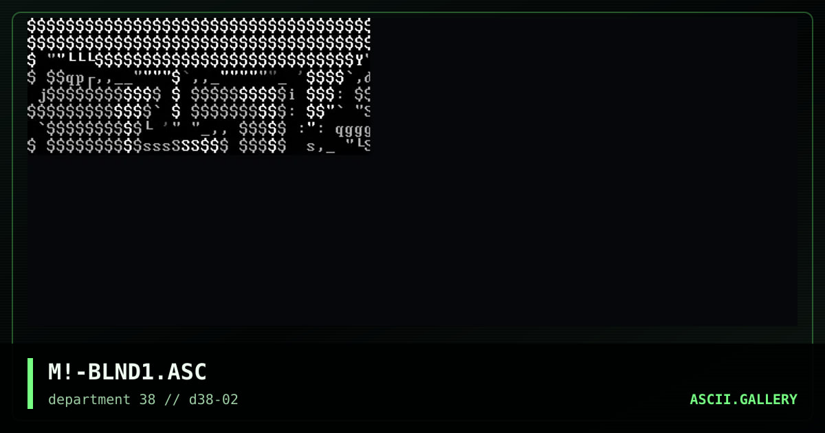 Blind 1 (Colour Ascii), by myth, 1997
