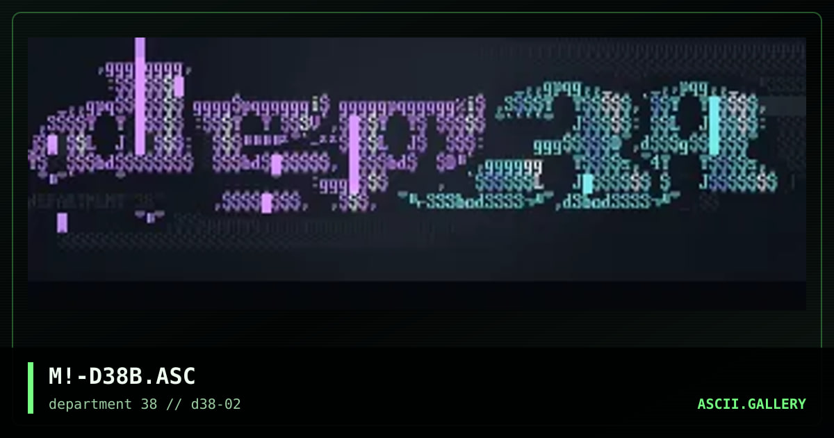 Department38 (Colour Ascii), by myth, 1997