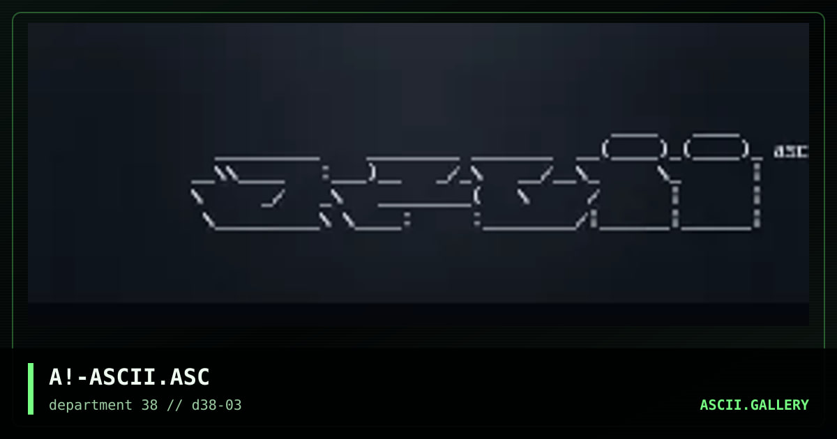 Ascii Ascii, by ascension, 1997