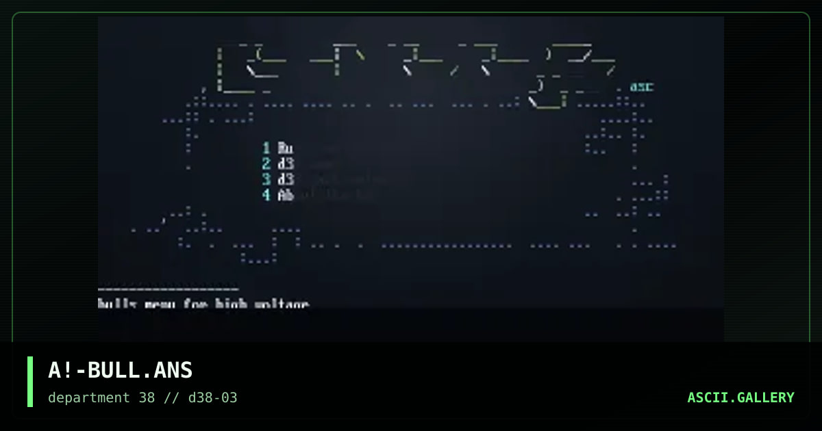 Bulls Menu (H!V), by ascension, 1997