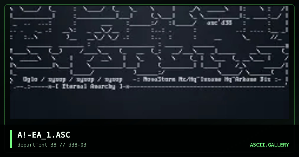 Eternal Anarchy (Oglo), by ascension, 1997