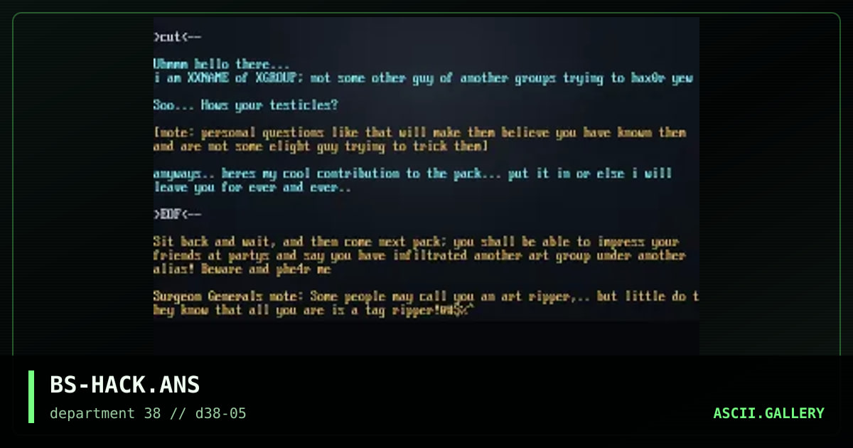 How I infiltrated AWE in 6 steps :), by blind sniper, 1997