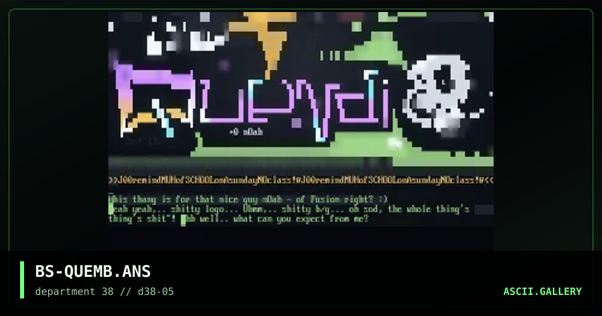 ARRRGH! It's... the.. Quendi!..., by blind sniper, 1997
