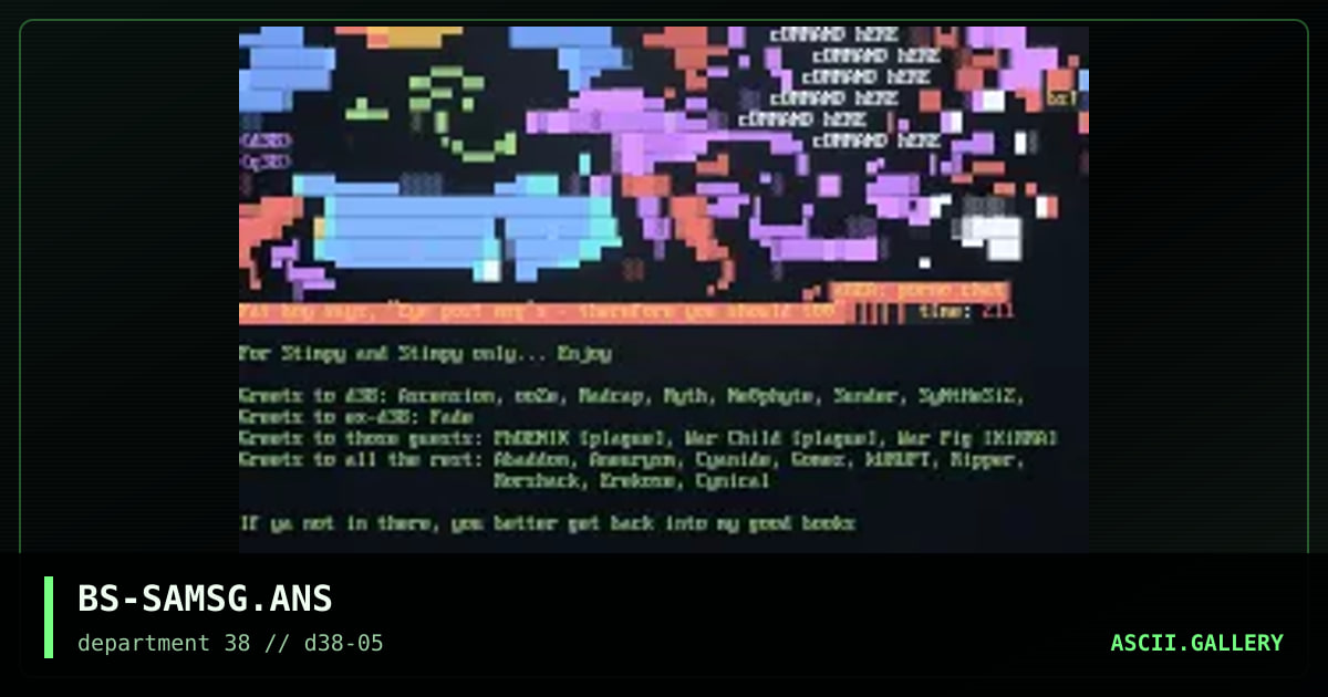 Messages boiy, by blind sniper, 1997