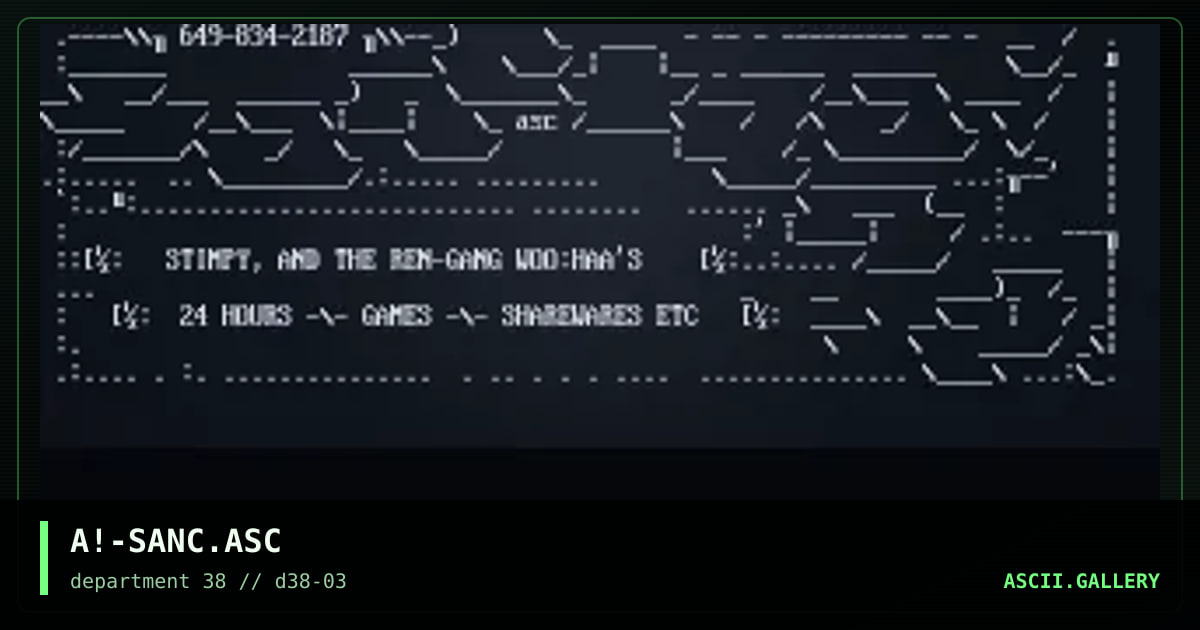 Santuary Bbs (Stimpy), by ascension, 1997