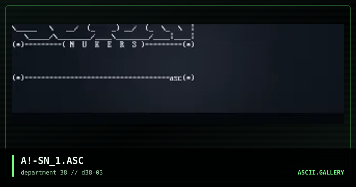 Satanic Nukers Diz (Sunder), by ascension, 1997