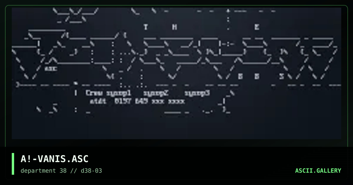 Vanishing Bbs (Da Man), by ascension, 1997