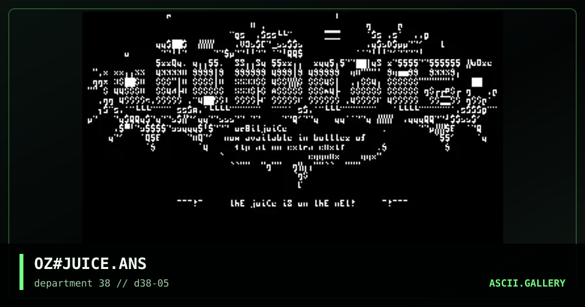 It now comes in canZ, by ooze, 1997