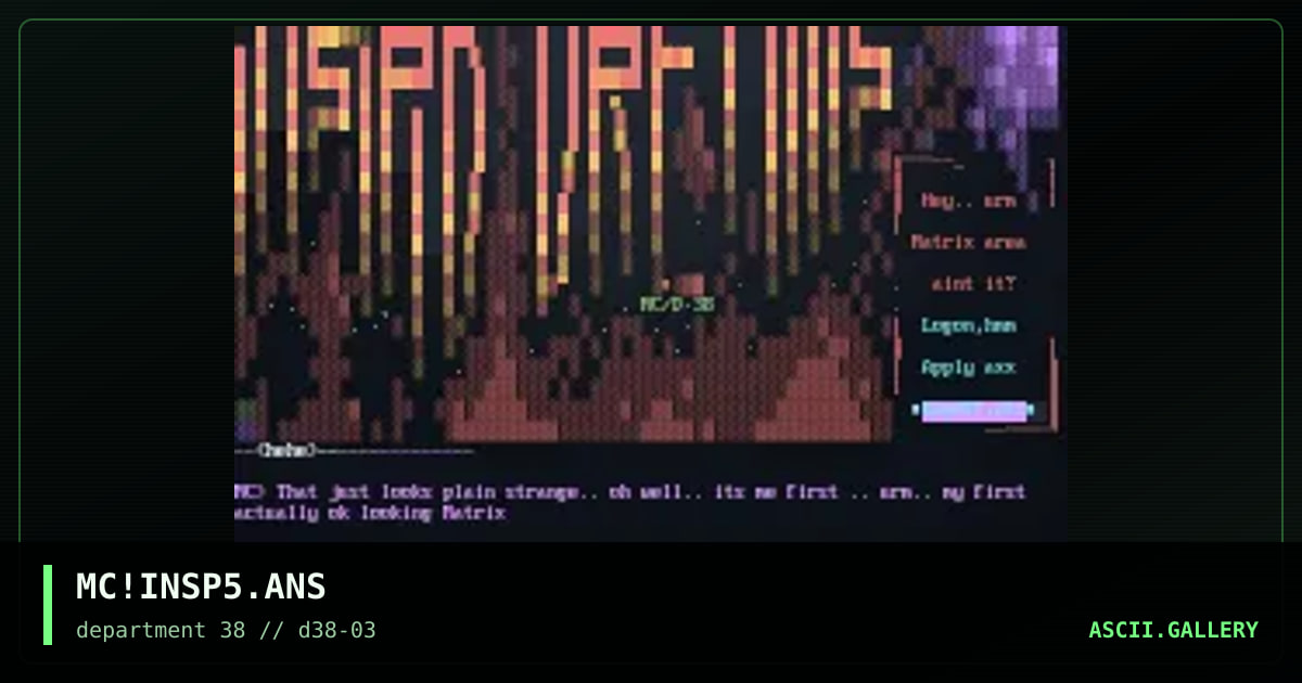 Insipid Dreams matrix, by madcap, 1997