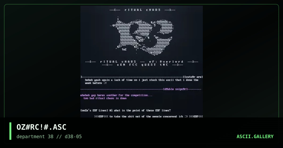 Ritual Chaos!@!##$%#%, by ooze, 1997