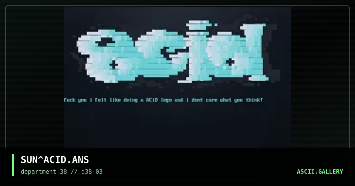 ACiD Logo, (Do us some!!!), by sunder, 1997