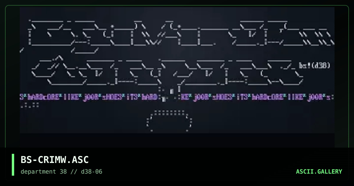 Criminal Warfare in skanky oldsk, by blind sniper, 1997