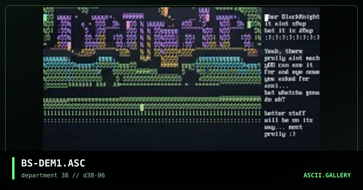 Demise asckii, by blind sniper, 1997