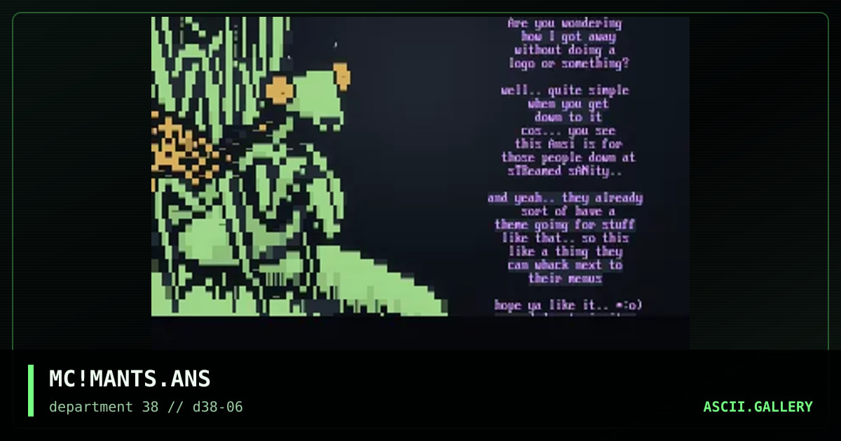 Study the Mantis, oh ph345rless, by madcap, 1997