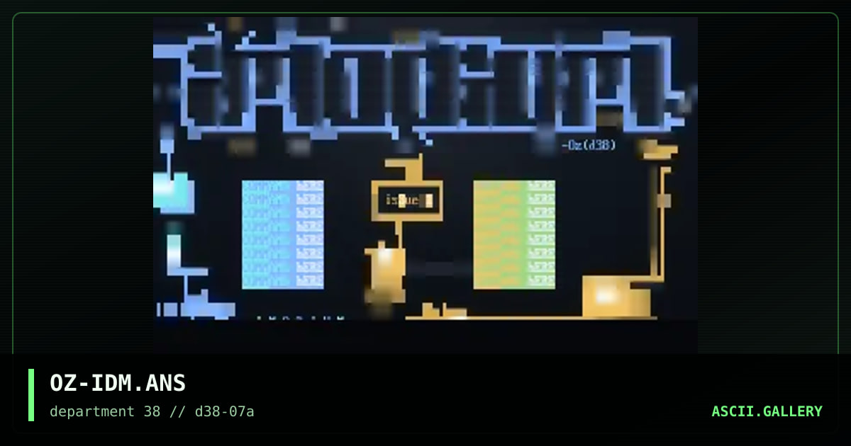 Idm menu.. sheeze, by ooze, 1997