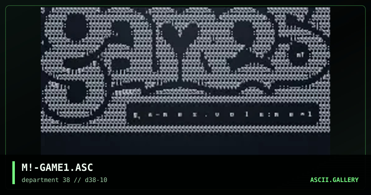M!-GAME1.ASC, by myth, 1997
