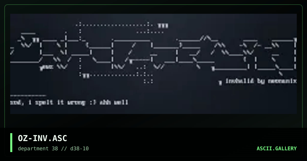 OZ-INV.ASC, by ooze, 1997