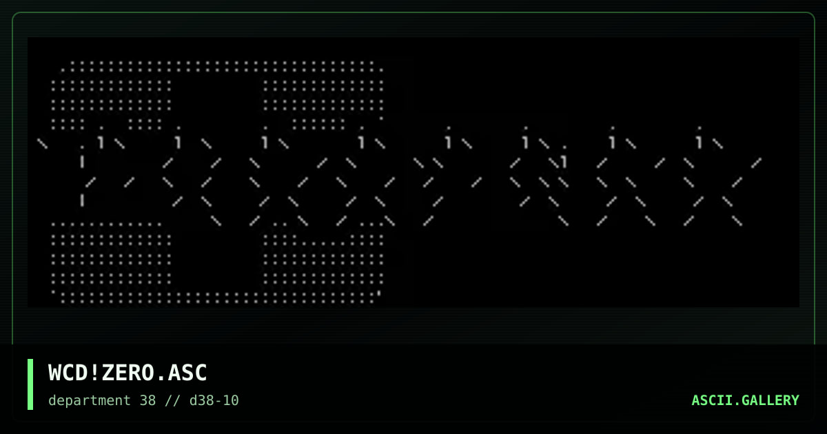 WCD!ZERO.ASC, by war child, 1997