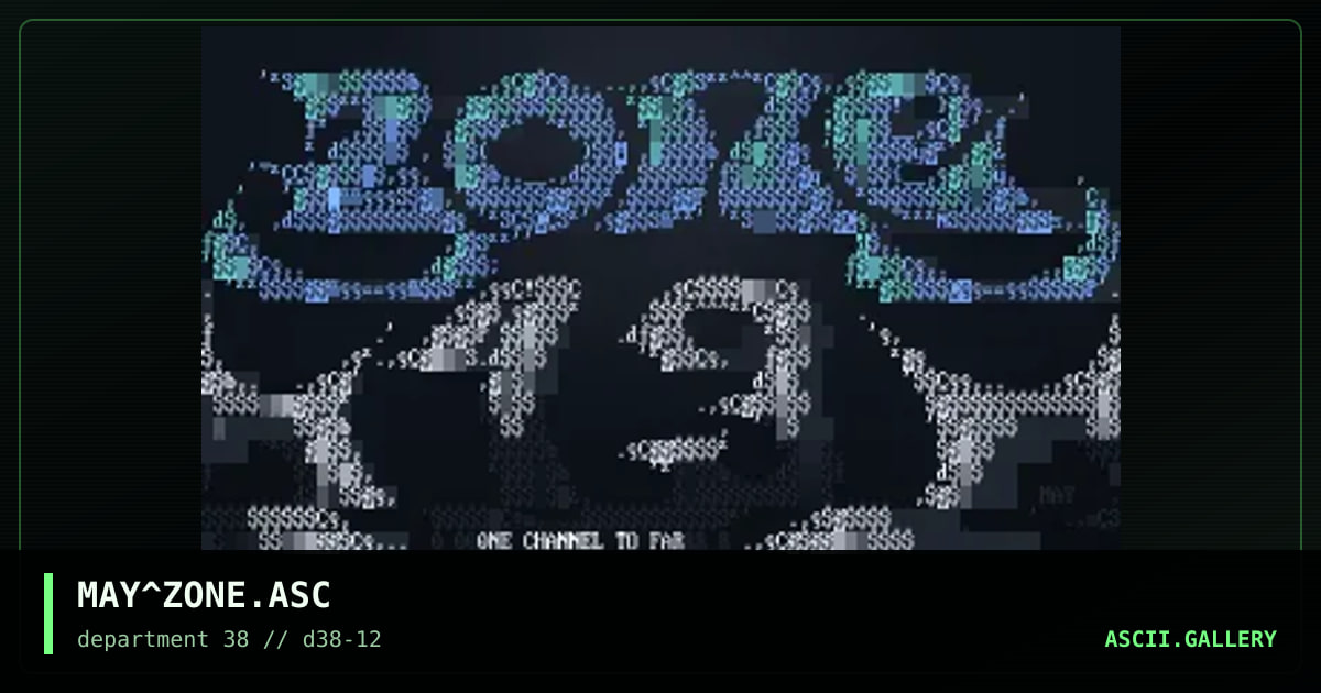 MAY^ZONE.ASC, by mayhem, 1997