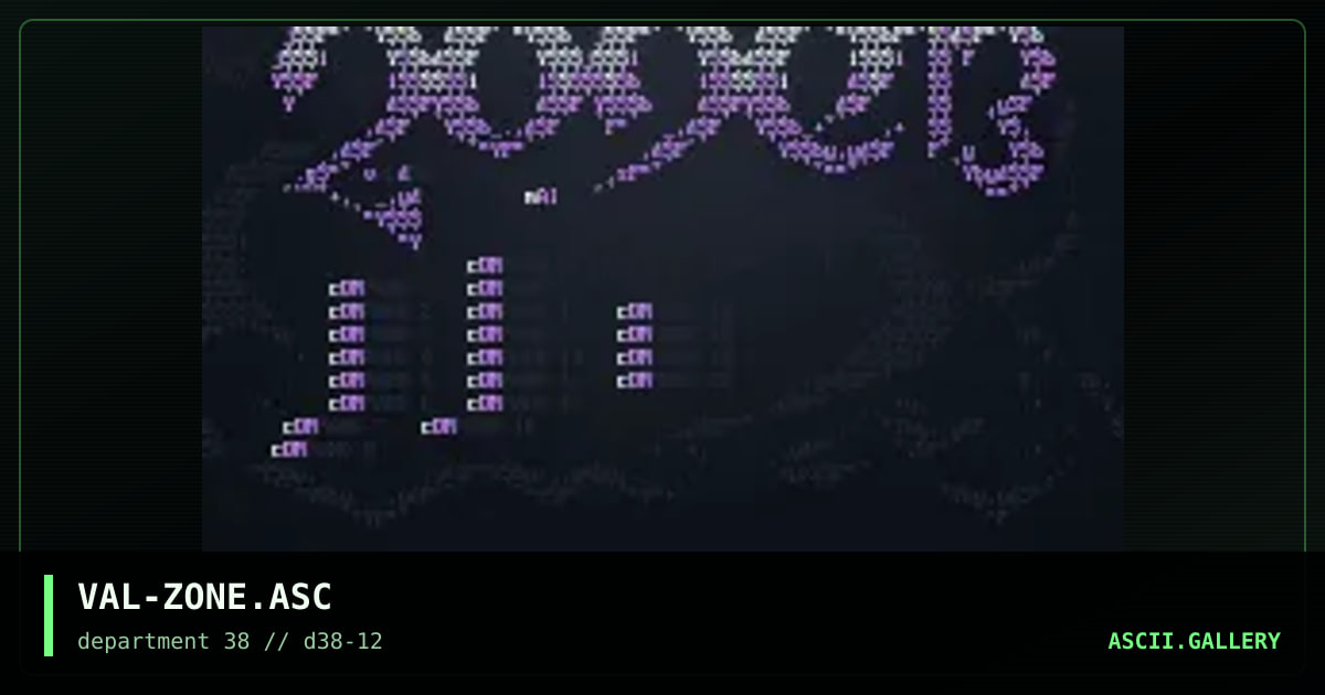 VAL-ZONE.ASC, by validus, 1997