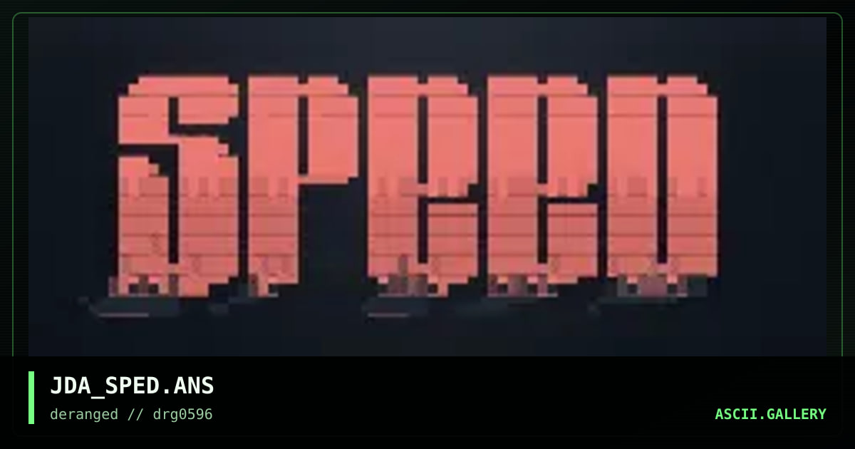 Speed Kills!, by joda, 1996
