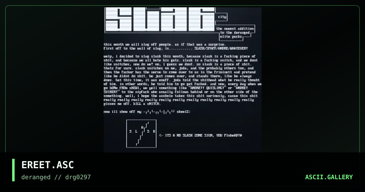 sLAG cITY! (wHEe"!!"@@@@@}, by vermin, 1997