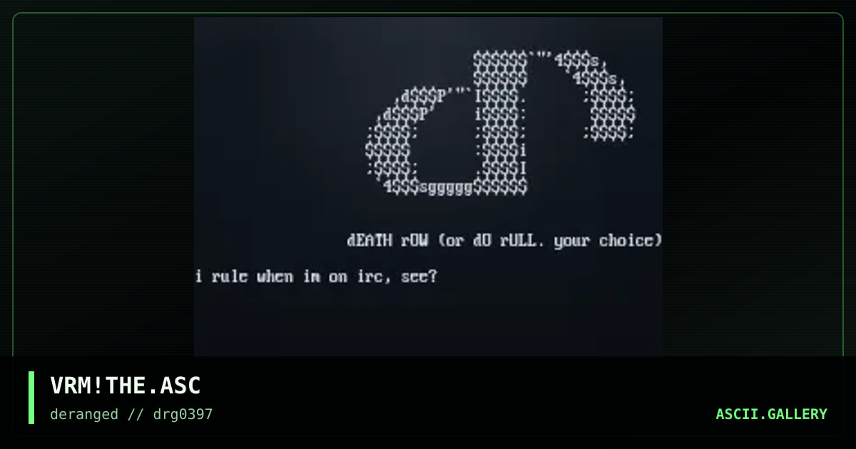 VRM!THE.ASC, by vermin, 1997