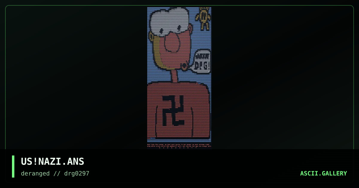 nazi guy ascii remix, by joda, vermin, 1997