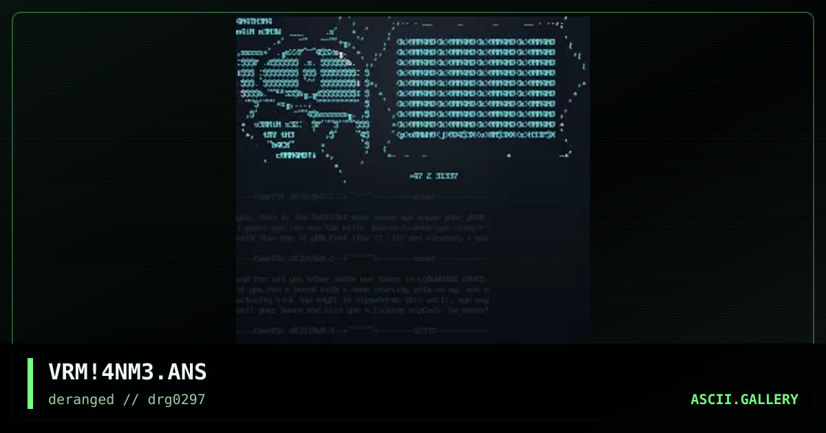 4n4th3m4 main menu?, by vermin, 1997