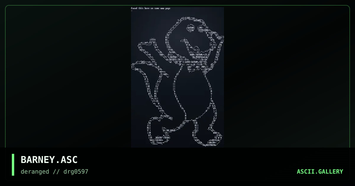 BARNEY.ASC, by untagged, 1997