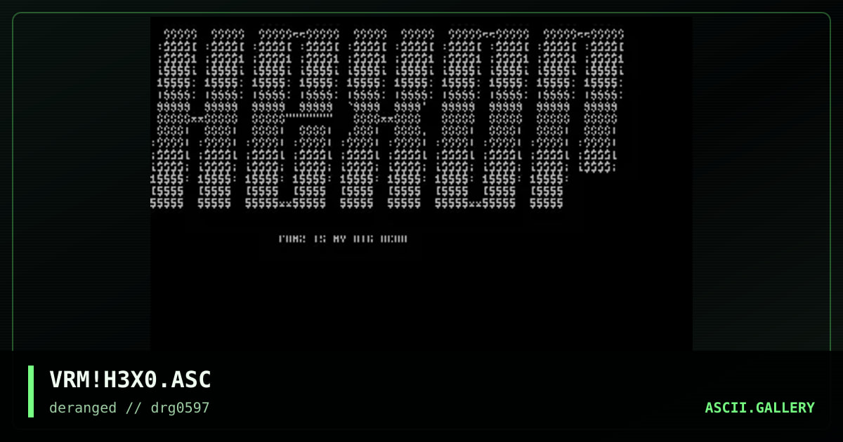 VRM!H3X0.ASC, by vermin, 1997
