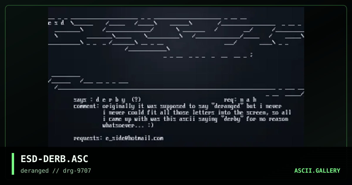ESD-DERB.ASC, by eside, 1997