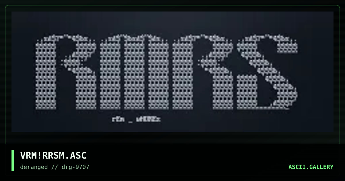 VRM!RRSM.ASC, by vermin, 1997