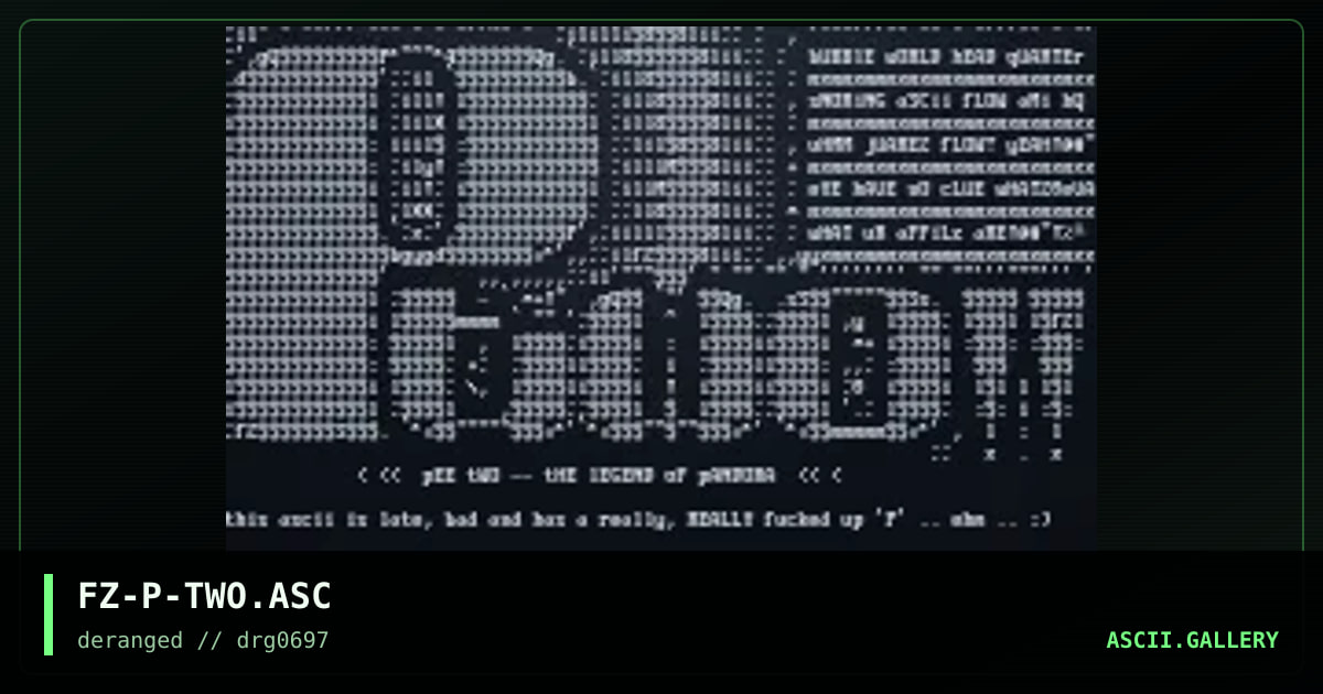 FZ-P-TWO.ASC, by fonzie, 1997