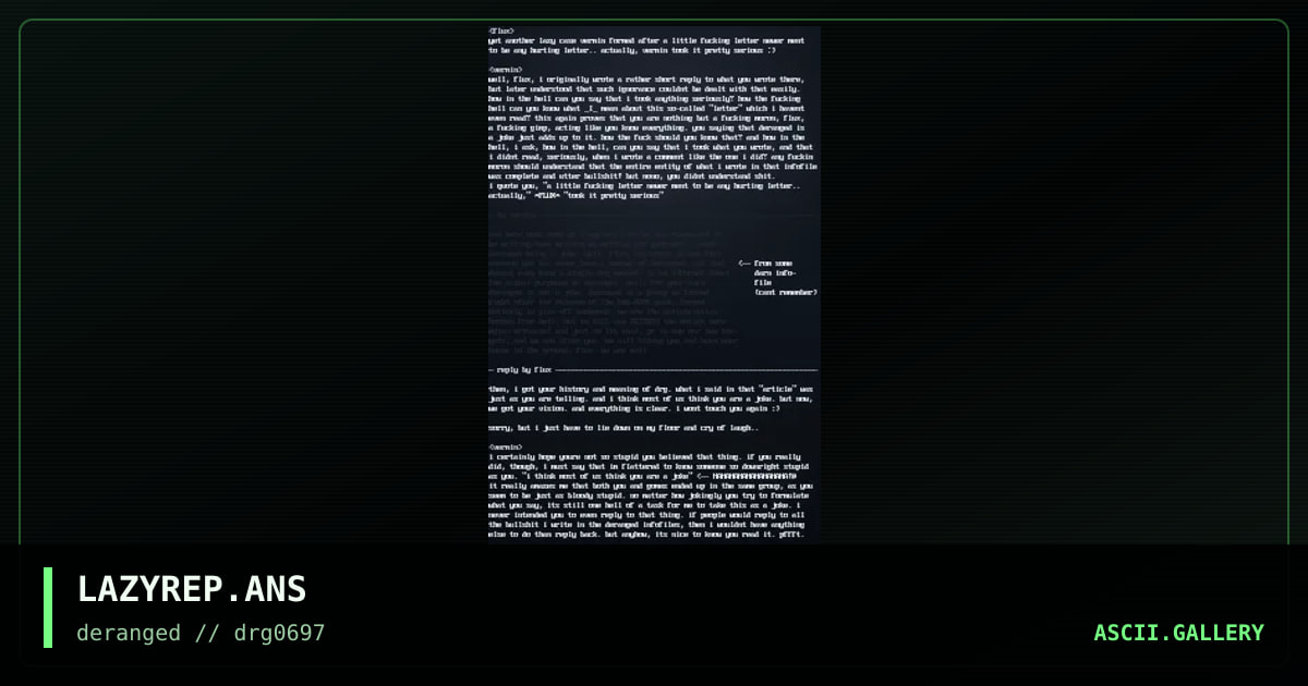 Lazycase - letter, read flux!, by untagged, 1997