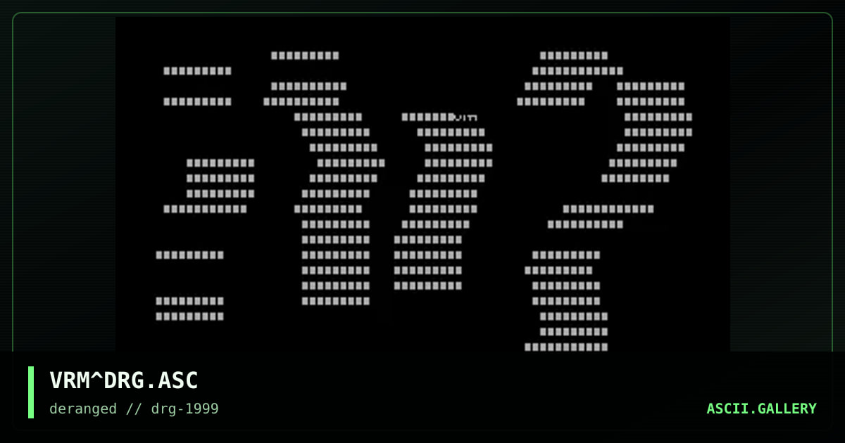 VRM^DRG.ASC, by vermin, 1999