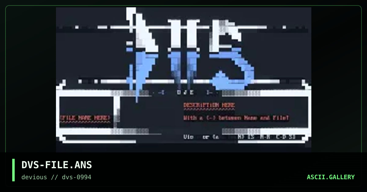 DVS-FILE.ANS, by violator, 1994
