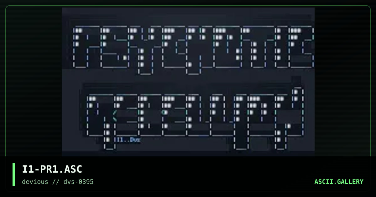 Psychotic Rebellion ASCii, by iczer-1, 1995