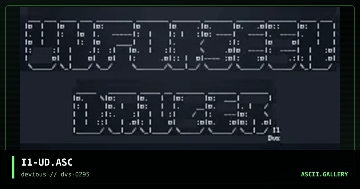 Unforseen Danger ASCii, by iczer-1, 1995