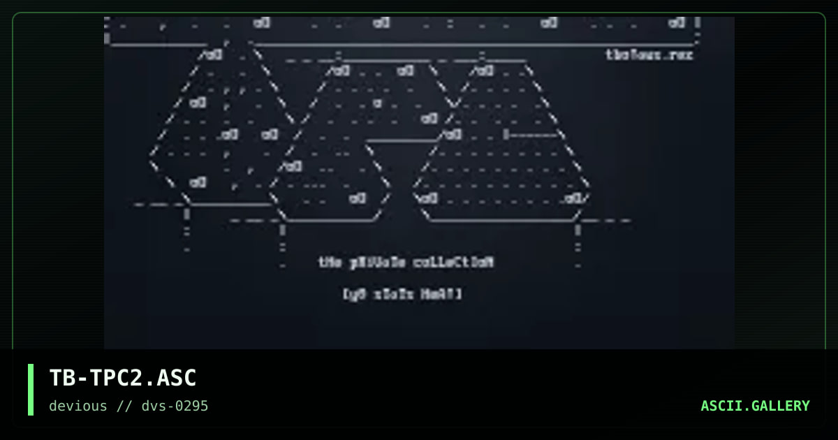 The Private Collection ASCii, by the blunted one, 1995