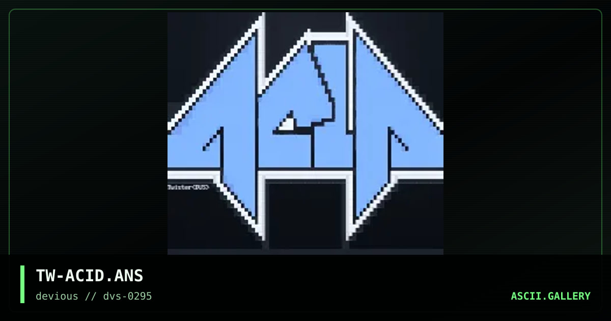 ACiD Logo, by twister, 1995