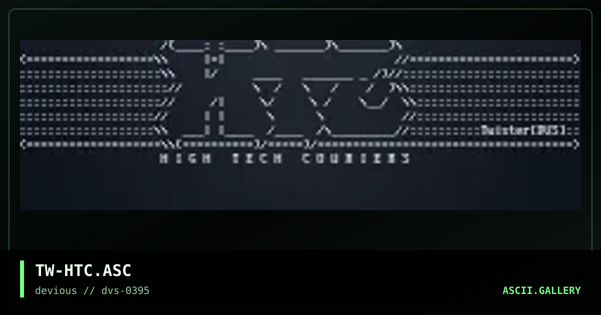 HTC ASCii Logo, by twister, 1995
