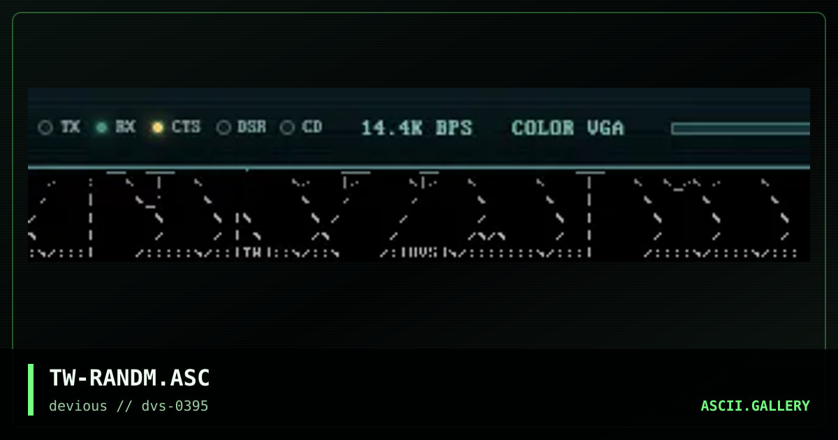 Random ASCii, by twister, 1995