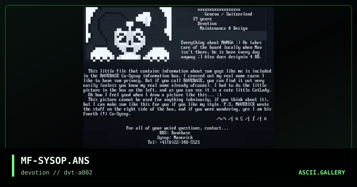 MF-SYSOP.ANS, by mangafan, 1996