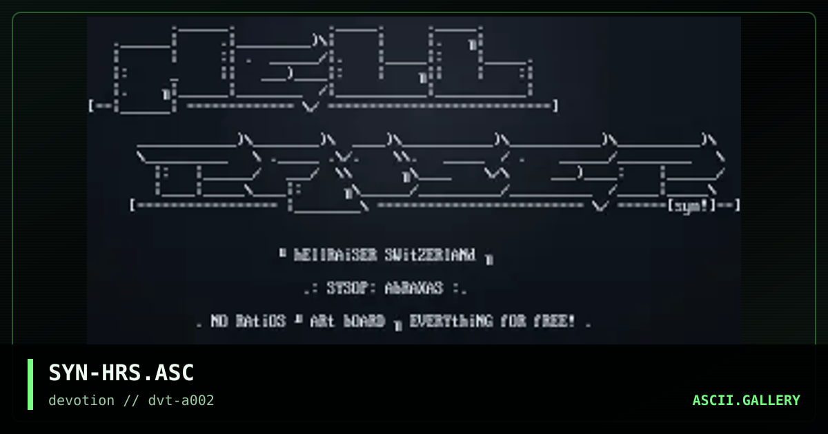 SYN-HRS.ASC, by synoptic, 1996