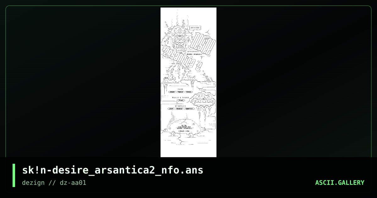sk!n-desire_arsantica2_nfo.ans, by skin, 2015