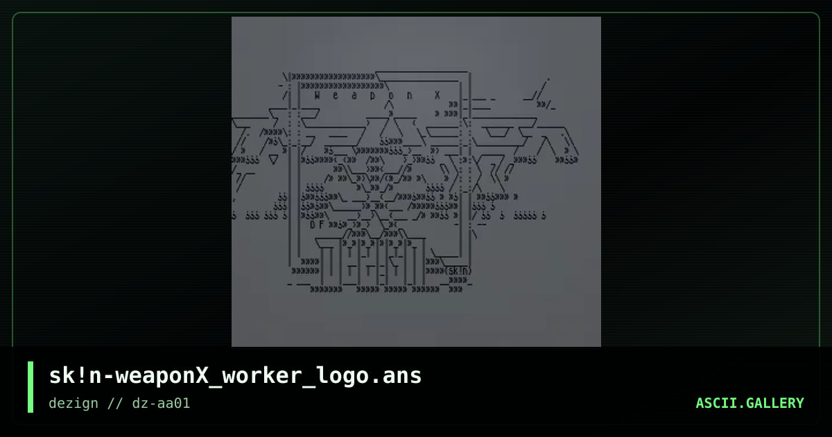 sk!n-weaponX_worker_logo.ans, by skin, 2015