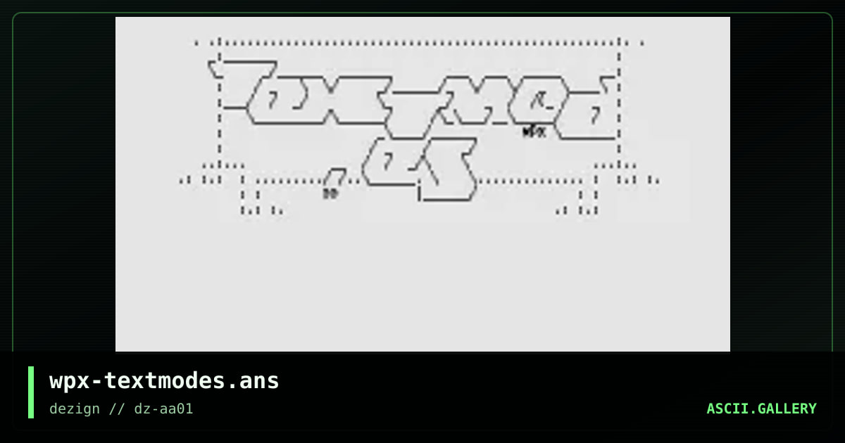 wpx-textmodes.ans, by weapon x, 2015