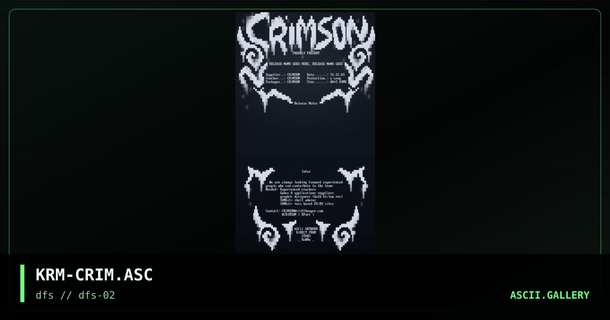 KRM-CRIM.ASC, by untagged, 2003